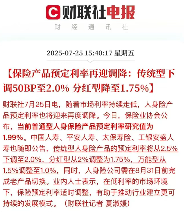 从2.5%降到2.0%，不是收益少0.5%那么简单！