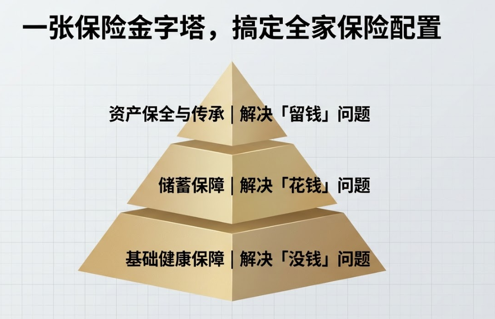 <b>买保险前，先看懂这张保险金字塔！90%的人都买错了顺序</b>