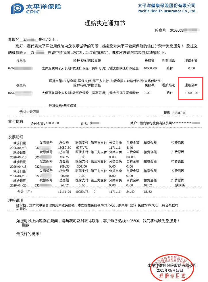2060元撬动1万元保障，袁先生的冠心病就医账单，蓝医保「好医好药版」接住了